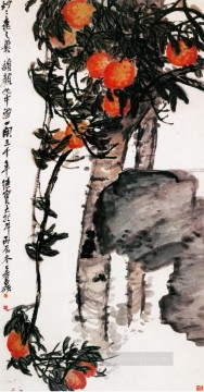 中国 Painting - 呉滄朔桃の伝統的な中国